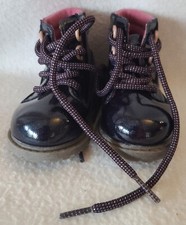 Oshkosh Boots Girls Toddler Size Black W/ Blue Sparkle US 5M EU 20 12.1CM I