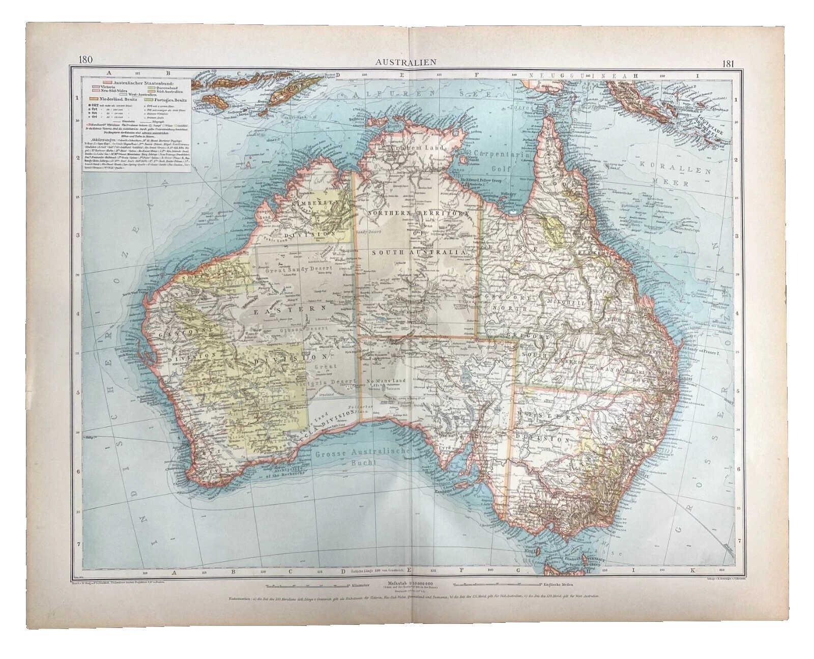 1800-1899 Date Range Antique Australia/Oceania Atlas Maps