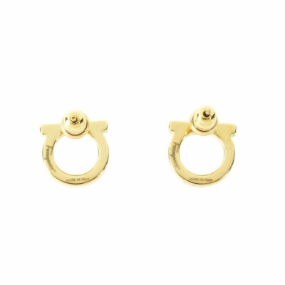 【関税&送料込】Salvatore Ferragamo Gold l Earrings Salvatore Ferragamo Gancini Stud Earrings (L) 12mm 760119