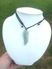 Certified Burmese Natural Jade Jadeite Green Bat Maize   Handcrafted Pendant