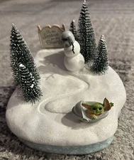 St Nicholas Square Star Wars The Mandallorian Grogu Sledding Table Top Decor