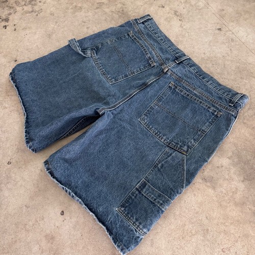 Vintage Y2K Faded Glory Carpenter Jorts Denim Shorts Relaxed Fit Blue Size 40 - Picture 2 of 8