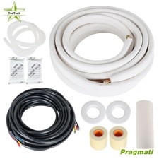 50 Feet 1/4" - 3/8" Dia. White Install Kit For Mini Split Heat Pump Systems US