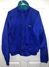 Vtg Lands End Mens Large 42-44 Squall Jacket Blue Aqua Fleece Lining