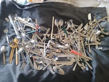 Huge Lot 14 Lbs Mixed Stainless Steel Silverware Flatware Towle Oneida Delco