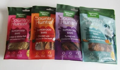 NATURES MENU COUNTRY HUNTER SUPERFOOD NATURAL DOG TREAT BAR 70G RICH IN PROTEIN