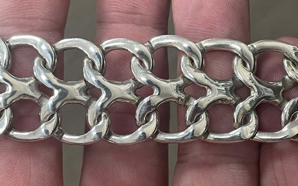 Heavy Vintage Solid Sterling Silver Unique Altern… - image 8