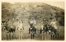1912 Oatman AZ Arizona Going to School Kids bareback RPPC Photo Postcard COPY