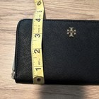 Tory Burch Black Zip-Around Wallet w/ Logo Zipper & Credit Card Slots — photo 5