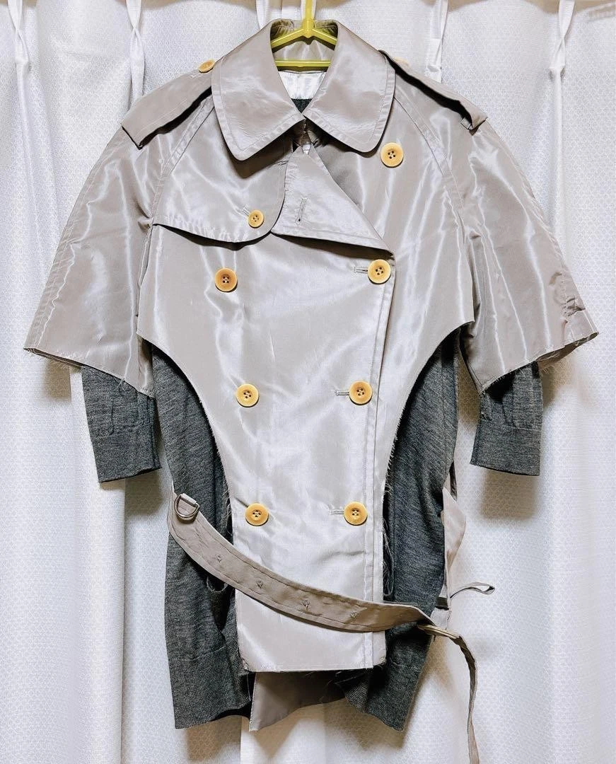 Cardigan Trench Coat Sacai In Maglia