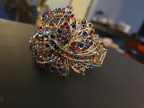 Brazalete Esclavo Brazalete Libélula Estrás Vintage Vidrio Anillo Ajustable Bonito - Imagen 3 de 12