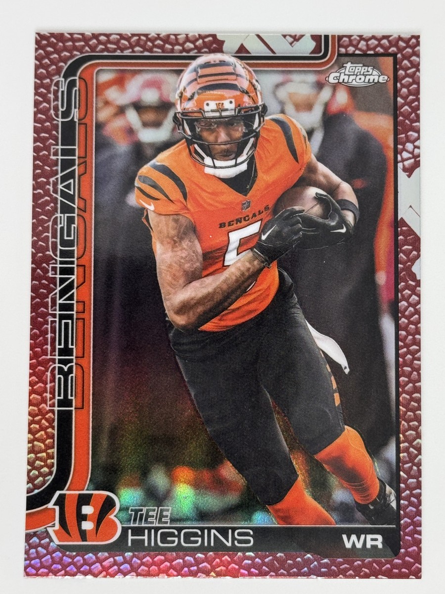 Tee Higgins Football Leather Refractor 2025 Topps Chrome #59 | eBay