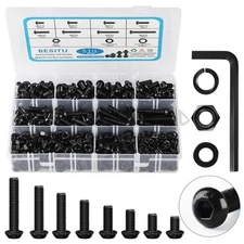 M6 Bolt Assortment Kit, 510Pcs x M6, Black-M6 