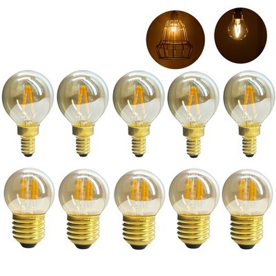 5pcs E12 E14 E27 E26 Vintage Retro COB Filament LED Globe Light Warm Bulbs Lamp