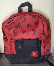 Disney The Original Mickey Mouse Backpack Red  Black 17"