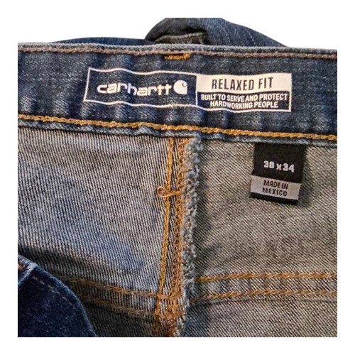Carhartt Mens Rugged Flex Relaxed Fit Medium Wash Jeans Pants Size 38x34 - Picture 8 of 10