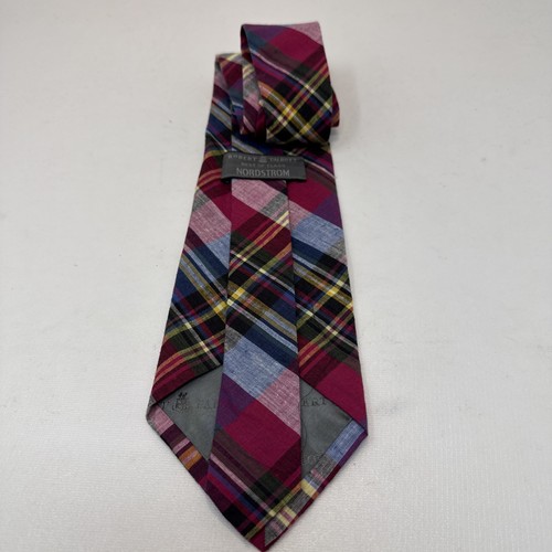 Robert Talbott Best of Class Madras Plaid Silk Hand Sewn Tie - 57" - Picture 2 of 2