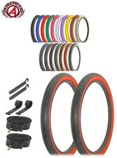 AltaLine Bicycle Tire 24" x 2.125" CLASSIC Mini BRICK Vintage Bike Tread 8pc SET