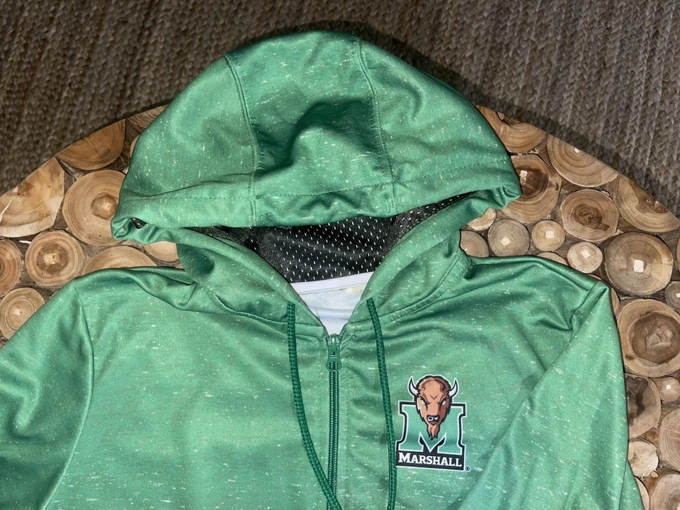 Chaqueta con Capucha Marshall U Thundering Herd NCAA Salpicaduras de Pintura Cremallera Completa AGOTADA L Foto 4 de 4