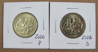 2026 Sacagawea Dollar PD Coins - From USMint Bag - 2 Unc Coins - Free Shipping!