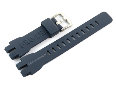 Uhrenband Casio für PRW-3000, PRW-3000-2, Ersatzband Kunststoff, dunkelblau