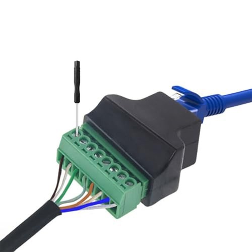 Female For RJ45 to 8 Pin Terminal Block Adapter for Network Connectivity