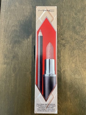 MAC Macximal Matte Lipstick + Lip Pencil #617 VELVET TEDDY Full Size Retails $49