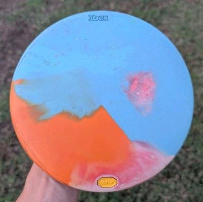 Triple Color IBEX Vibram Disc Golf 177g M Rubber OOP Used Medium