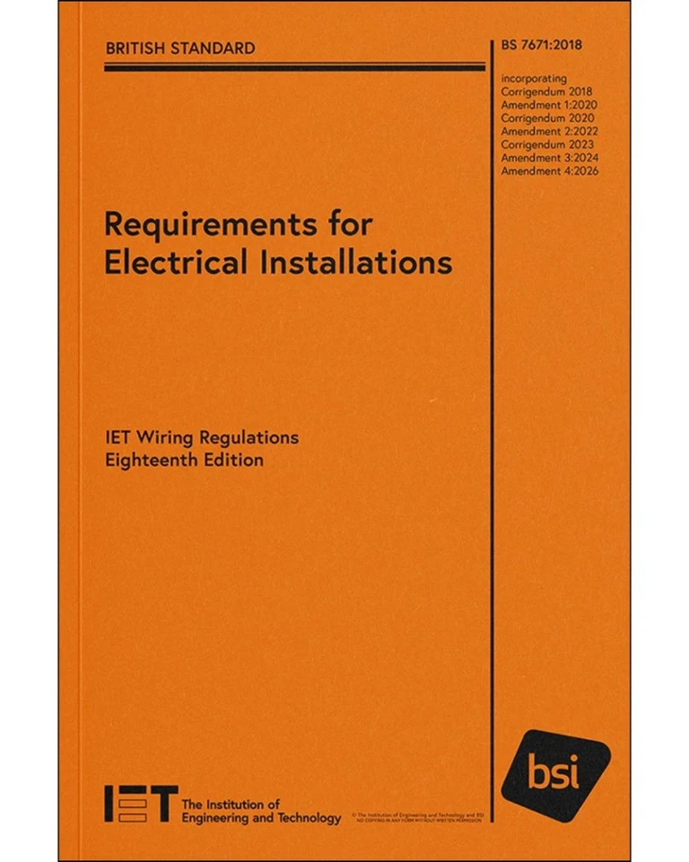Wiring Regulations 18th Edition Amendment 4 -BS 7671:2018+A4:2026 - FREE P&P - Image 2 of 3