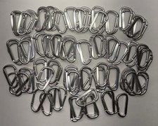 Aluminum Carabiner D Shape Spring Clip Snap Key Hook. 85 Clips. Not For Climbing