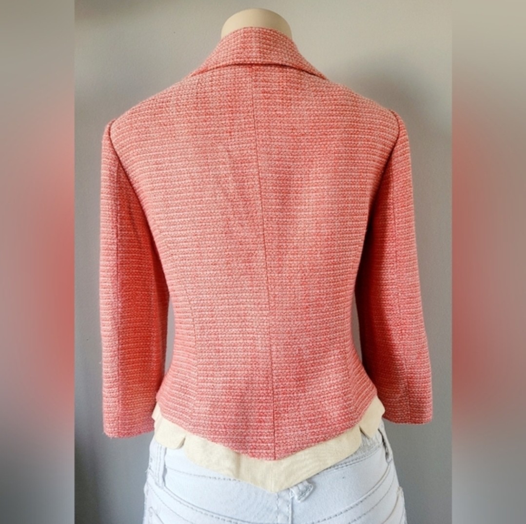 Phoebe Button Collared Lined Pink White Check Pla… - image 10