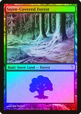 Snow-Covered Forest FOIL Coldsnap PLD Basic Land MAGIC MTG CARD ABUGames