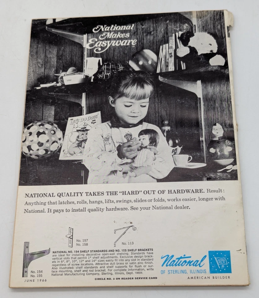 1966 American Builder Magazine June Remodeling Market Mid-Century MCM Blueprints - Image 3 of 4