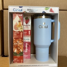 Cirkul 40oz Raindrop Tumbler Starter Kit 4 Flavor Cartridges - Blue