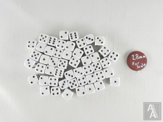 (5480) 50x White D6 Dice Set Accessories 40k Sigmar Warhammer