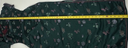Golden Dragon Kleid Damen Gr. Xl Grün Satin Blumenmuster Cheongsam Seitenschlitz - Bild 11 von 22