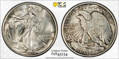 1934 P Walking Liberty Half Dollar PCGS MS64 PQ