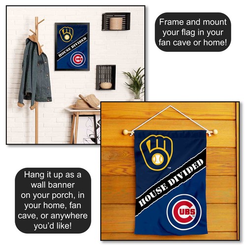 House Divided Brewers and Cubs Garden Flag and Yard Banner - Picture 4 of 4