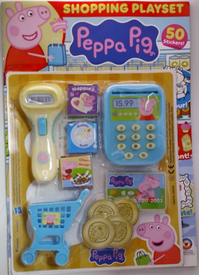 Peppa Pig magazine #429 2026 Comic + Colour, Count, Learn + Shopping playset