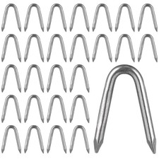 70 Pcs U Shaped Nails Iron Staples for Garden Masonry Fence Cable Fixing