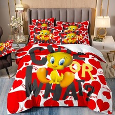 21.Tweety Bettwäsche Set Anpassbar Bettdeckenbezug135x200 Kissenbezüge80x80