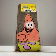 Nickelodeon Spongebob Squarepants Patrick Mens Sz 6-12 Gray Graphic Crew Sock