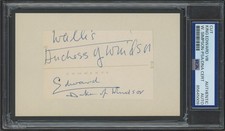 KING EDWARD VIII y Wallis Simpson Windsor corte autógrafo | firmado - PSA/DNA