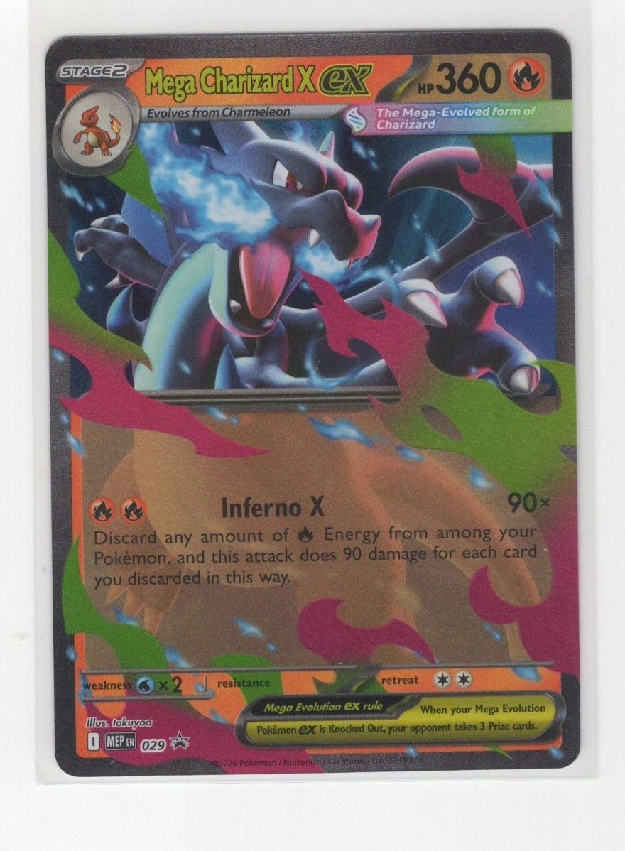 Pokemon Mega Evolution - Black Star Promo - MEP 029 Mega Charizard X ex