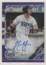 2019 Bowman Chrome Prospect Purple Refractor 174/250 Nate Lowe #CPA-NL Auto 4al