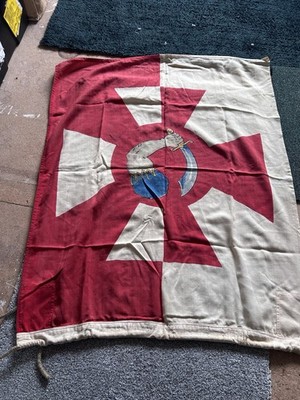 Polnischer Marine Jack (Flagge) Ära des Kalten Krieges .Original. Extrem schwer zu finden.Selten