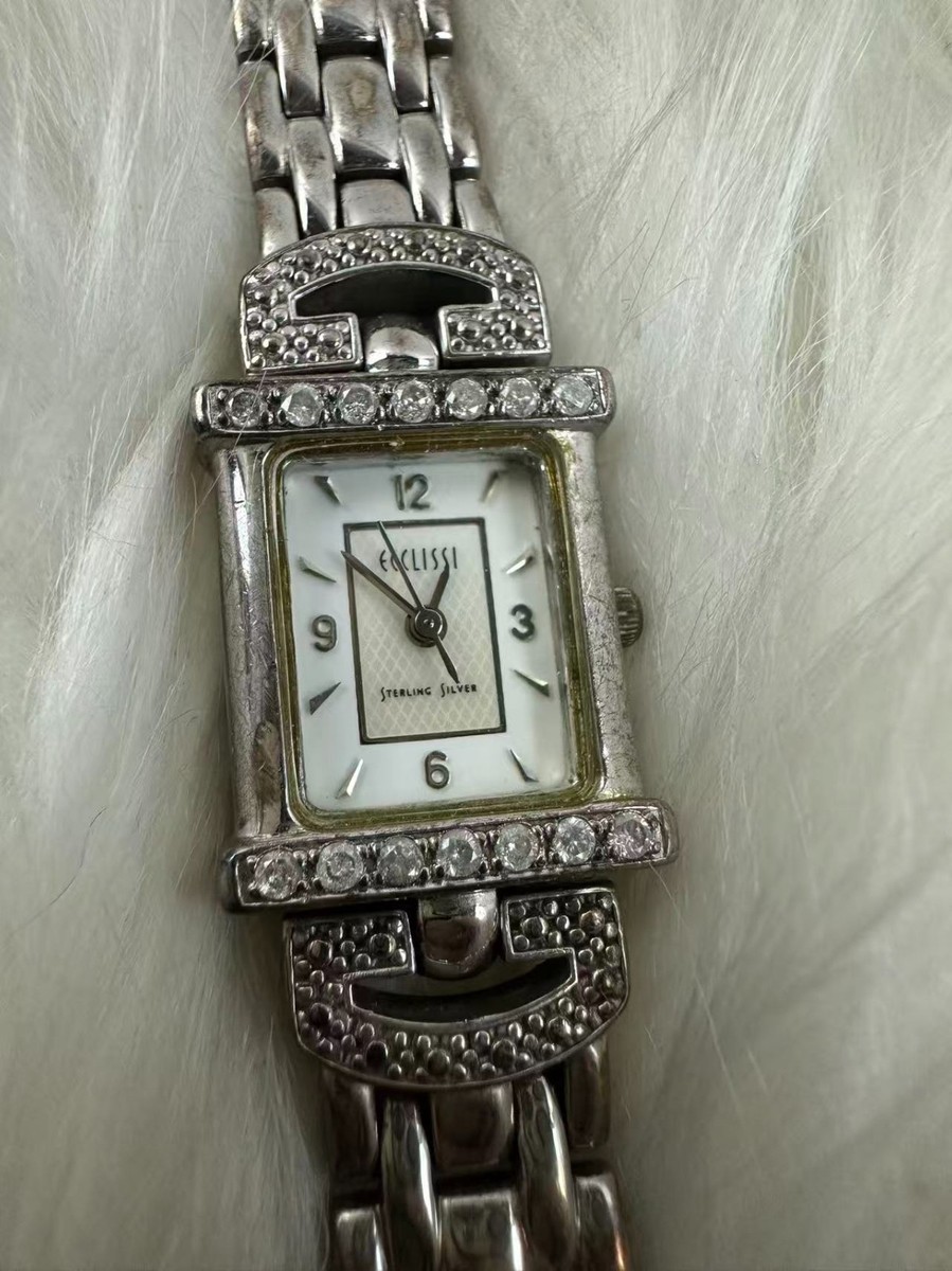 Vintage Ecclissi Sterling Silver Quartz Women's Watch – Diamond