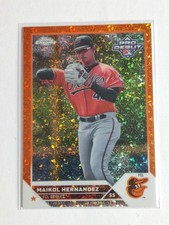 2023 Topps Pro Debut - Maikol Hernandez Orange Chrome Diamonds Refractor #/25