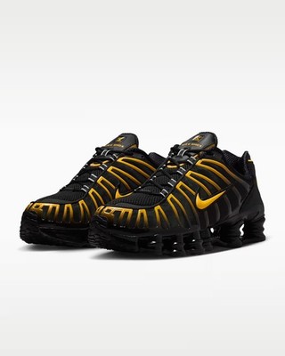Nike Shox TL Shoes Black University Gold AV3595-013 Men's Sizes