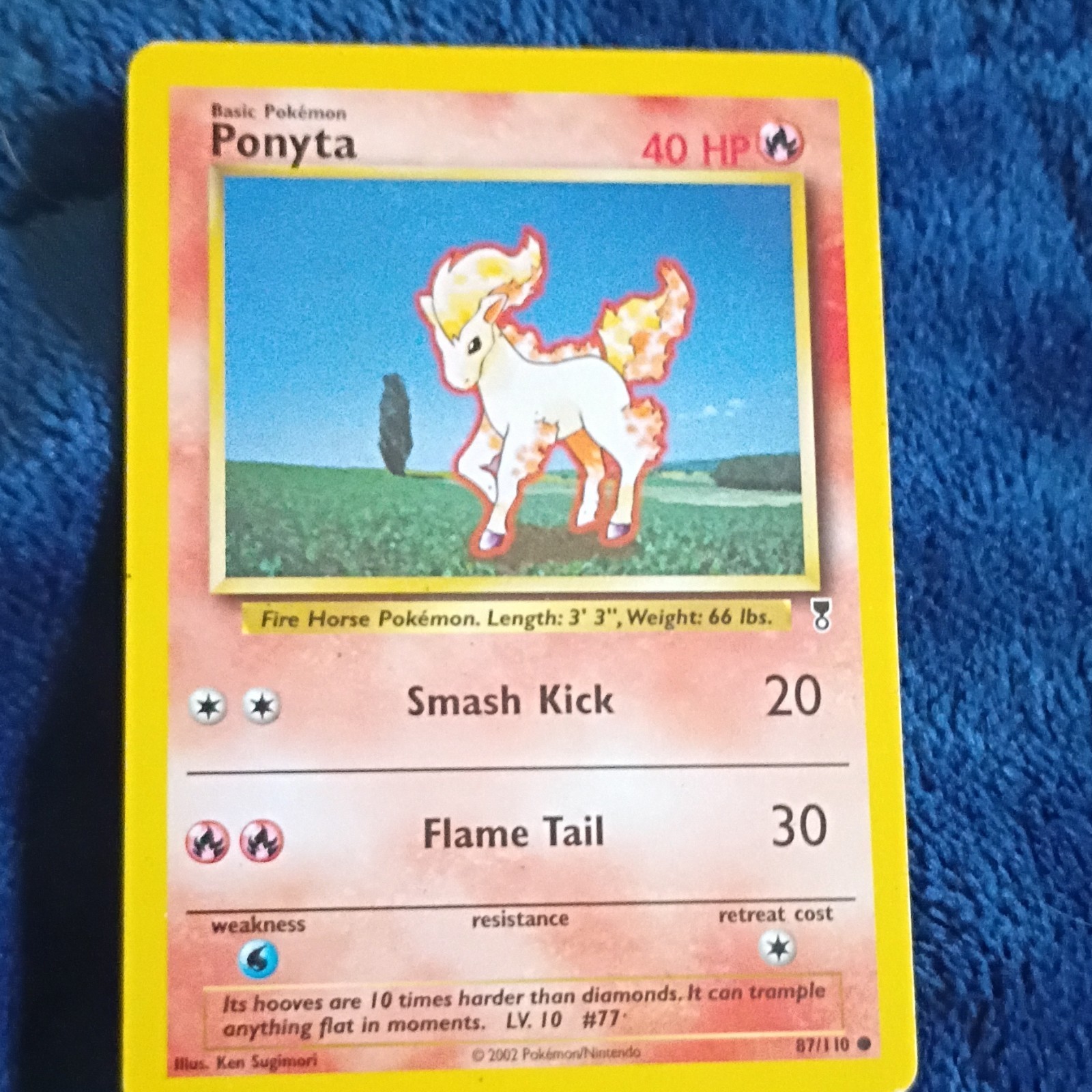 Pokémon TCG Ponyta #87/110 HP40 Legendary Collection Common English 2002
